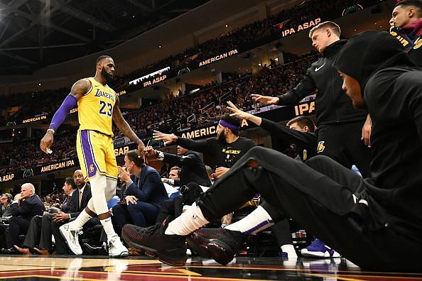 LeBron James of the Los Angeles Lakers