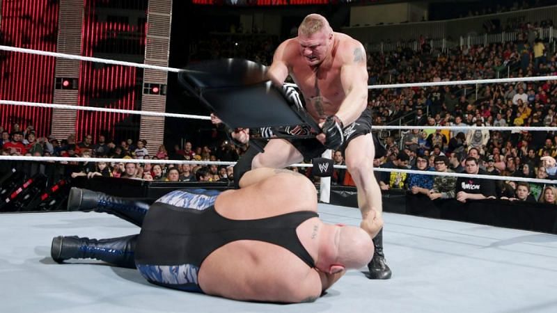 Brock Lesnar punishes the Big Show