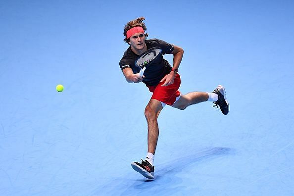 Alexander Zverev en-route to his win over Roger Federer at the Nitto ATP Finals 2018