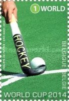 STAMP OF BELGIUM ON 2014 WORLD CUP HOCKEY