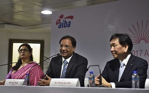 Ajay Singh (centre)