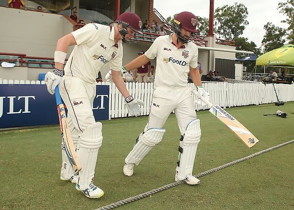 Matt Renshaw and Joe Burns playing for Queensland