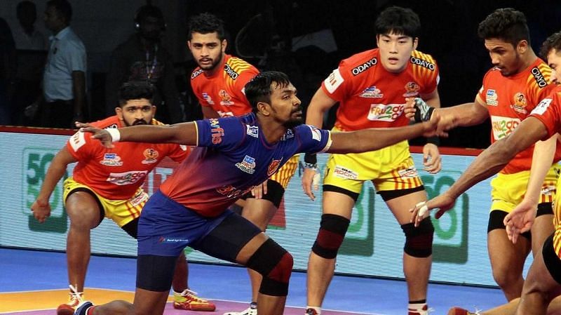 Chandran Ranjit was the top scorer for Dabang Delhi KC tonight