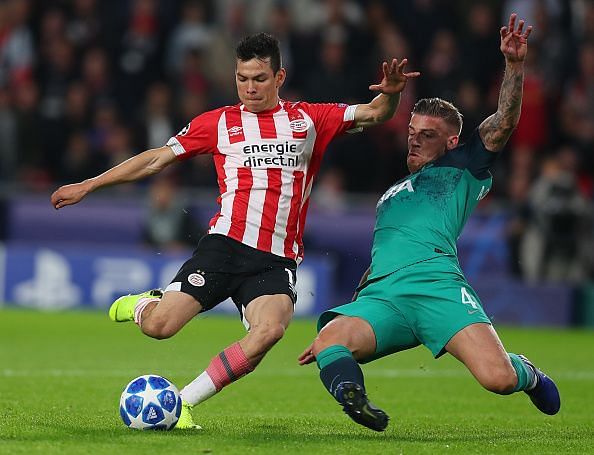 Hirving Lozano scored a brace and provided an assist for PSV Eindhoven