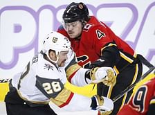Flames race to seven-goal lead, defeat Golden Knights 7-2