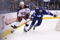 Hyman scores twice, Maple Leafs top Blue Jackets 4-2
