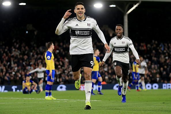 Aleksandar Mitrovic scored two goals for Fulham in the Premier League