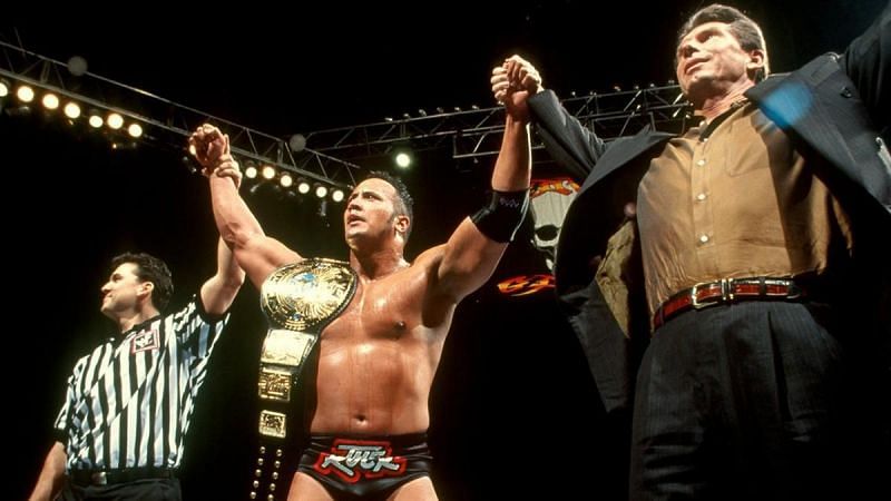 The Rock (with a little help) wins his first WWE Championship at Survivor Series 1998