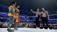 The Usos immediately address The New Day after their win, saying, âThere ainât no SmackDown tag team division without The Usos and The New Day.â