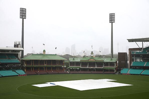 India&#039;s only warm-up  match in Australia is being affected by damp weather