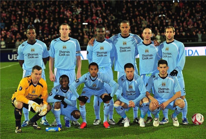 The Manchester City squad in 2008