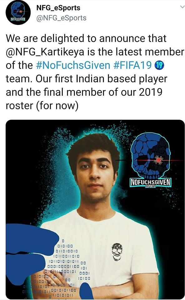 Kartikeya Behl joined Christian Fuchs&#039; Esports team