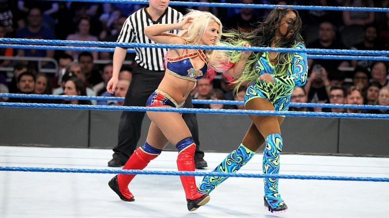 Bliss cosplayed as Super Girl at Elimination Chamber back in 2017