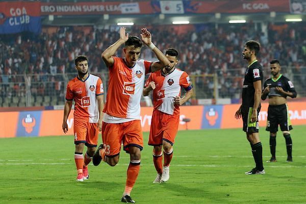 Edu Bedia celebrates his goal [Image: ISL]