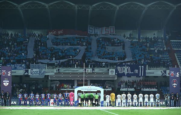 The West Block Blues&#039; tribute to Sunil Chhetri on his 150th match for Bengaluru FC