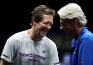Jonas Bjorkman with Bjorn Borg