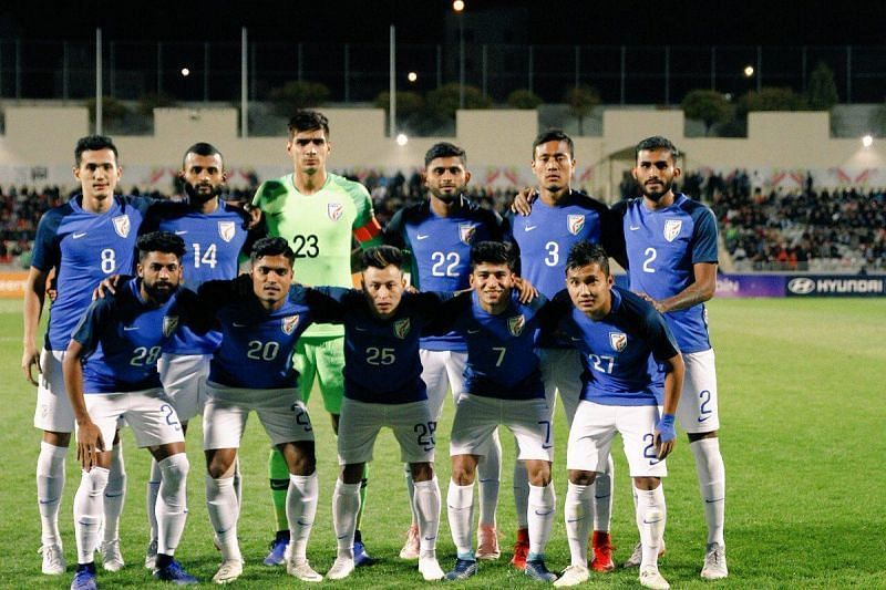 The Indian football team which played against Jordan last week