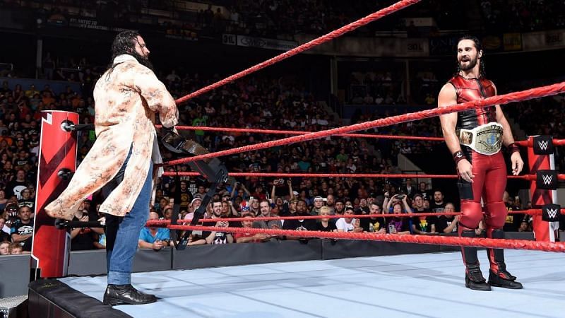 Intercontinental Champion Seth Rollins and Elias