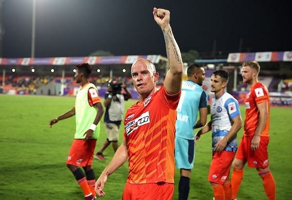 Iain Hume made his first appearance for FC Pune City in their 2-1 win over Jamshedpur FC (Image Courtesy: ISL)