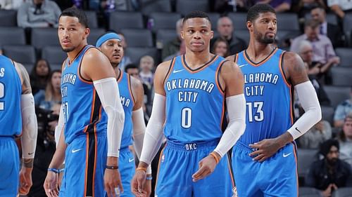 Oklahoma City Thunder in their current home uniform