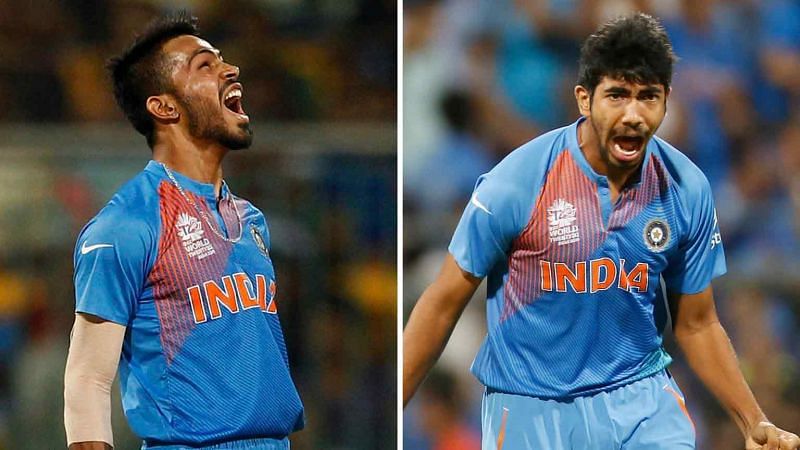Hardik Pandya and Jasprit Bumrah received their maiden T20I cap against Australia in 2016