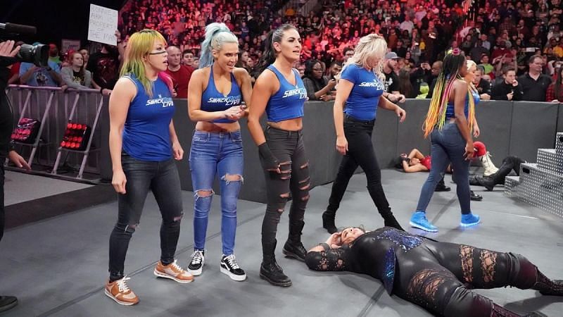 The SmackDown women invaded RAW this past week