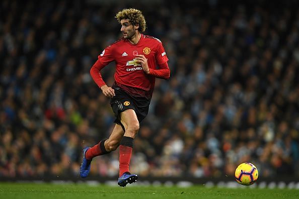 Fellaini is a predictable yet effective target man in the box