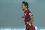 Juan Mascia tormented the Blasters from the moment he stepped on to the field (Image Courtesy: ISL)
