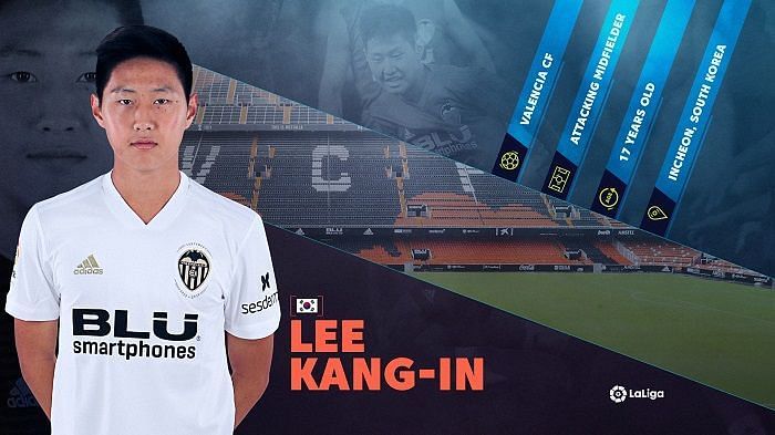 Valencia&#039;s 17-year-old midfielder Lee Kang-in