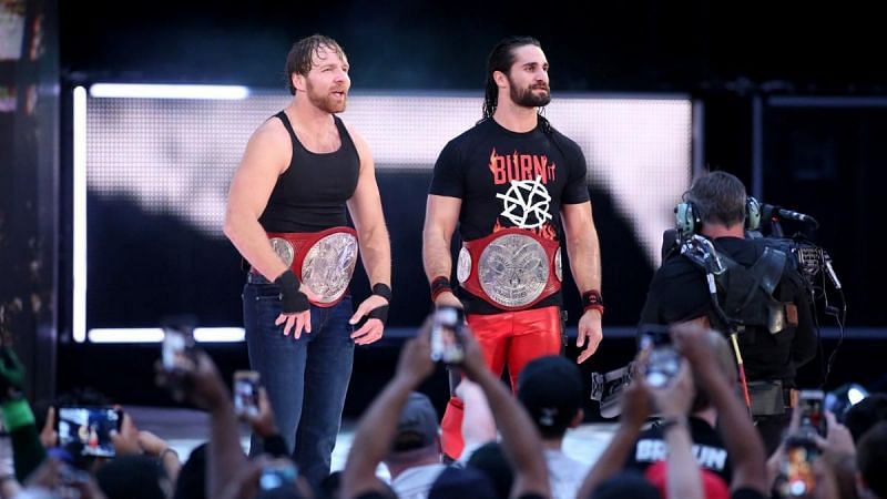 Dean Ambrose and Seth Rollins lost their RAW tag team championships on the UK special episode of RAW in 2017 as well as 2018
