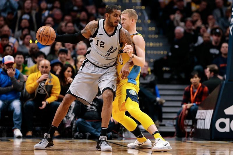 Action from San Antonio Spurs vs Denver Nuggets