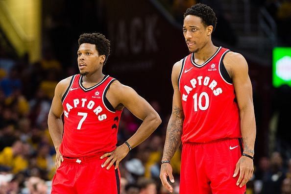 Kyle Lowry and DeMar DeRozan