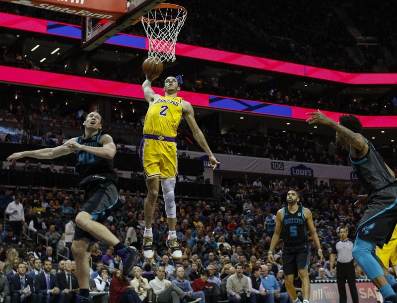 James, Ball have tripledoubles, Lakers beat 128100