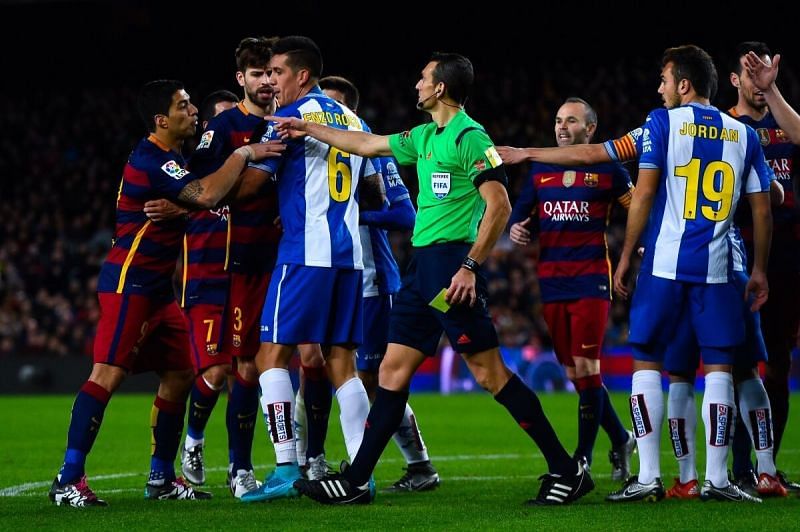 It is common for tempers to get flared whenever Barcelona and Espanyol face off