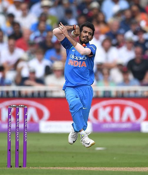 Yuzvendra Chahal in action