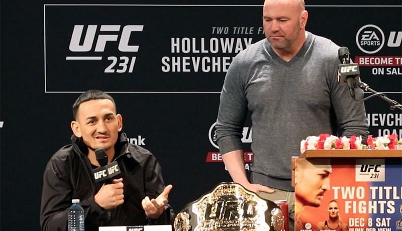 Max Holloway with Dana White