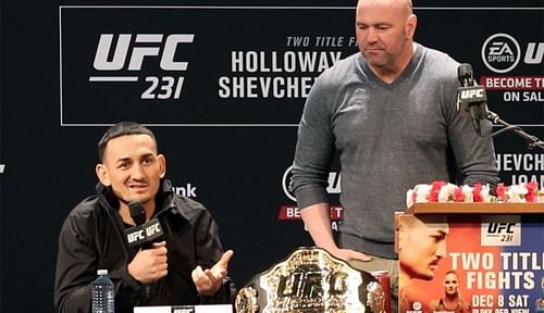 Max Holloway with Dana White