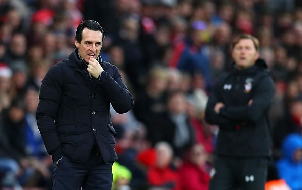 Emery tasted defeat as Arsenal manager for the first time since August on Sunday against Southampton