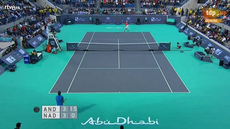 Nadal's stance against Anderson's first serve in 2018 WTC Semi Final