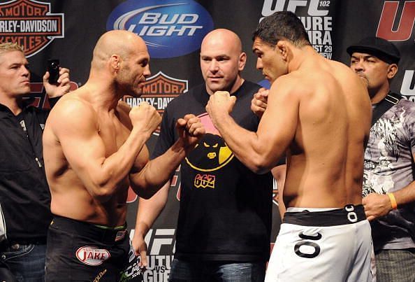 UFC 102: Couture (left) vs. Nogueira Weigh-In