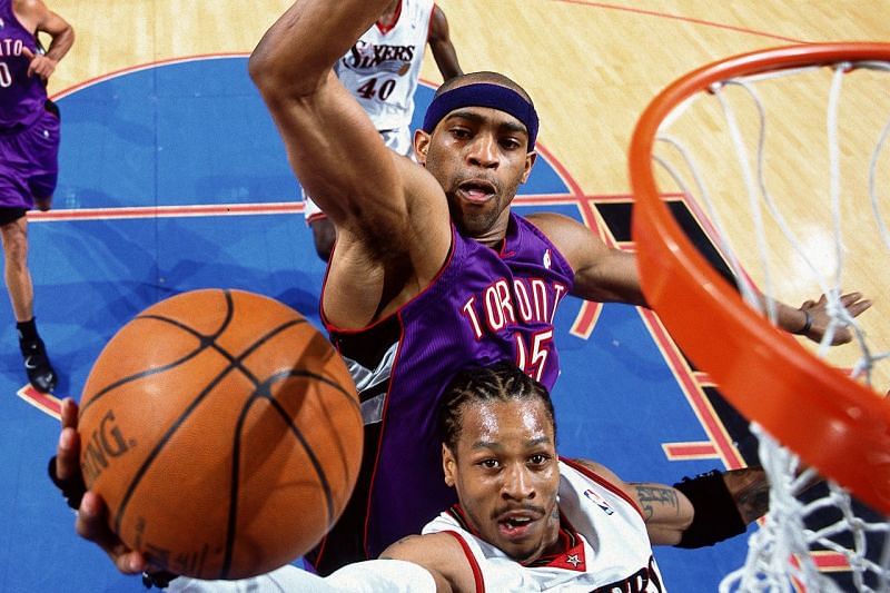 Allen Iverson lit up the First Union Center with 54 points performance to tie the playoffs series. Credit: NBA