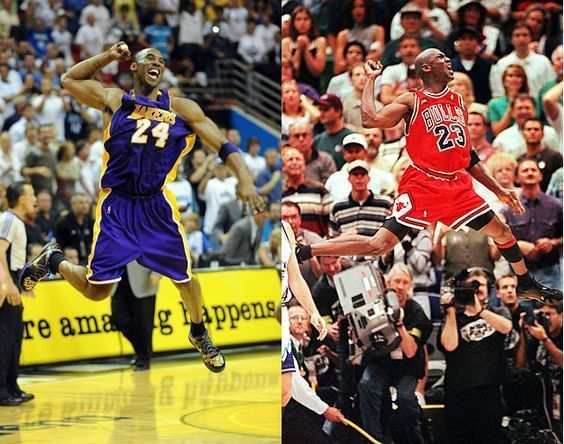 High flying Kobe and Jordan