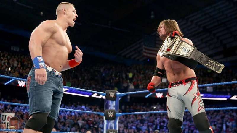 AJ Styles &amp; John Cena face to face