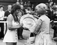 Martina Navratilova with the 1978 Wimbledon trophy