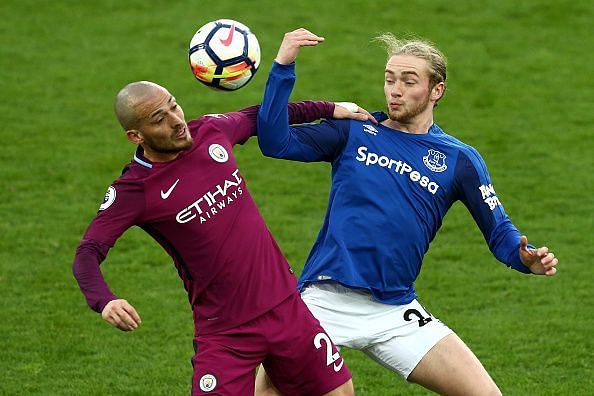 Manchester City take on Everton FC