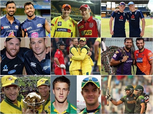 Brothers in international cricket