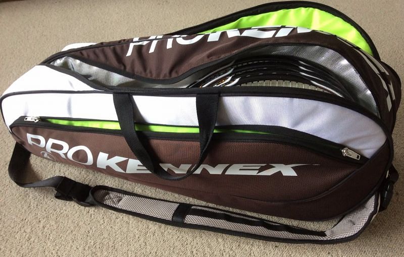 There are three compartments in the bag while the main one is the largest. This is able to carry a lot of racquets and accessories