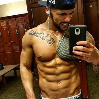 One of Ricochet&#039;s social media posts displaying his ripped nature.