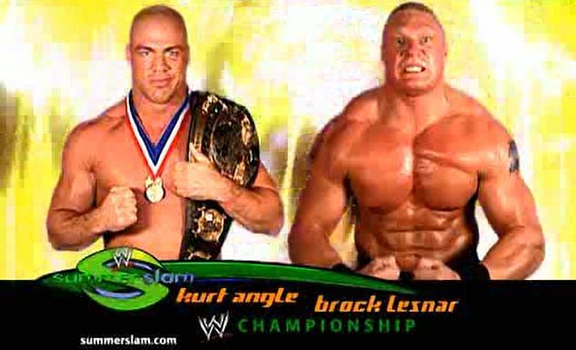 Angle and Lesnar had an epic war at Summerslam 2003.