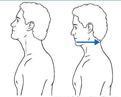 Chin tucks - Standing version